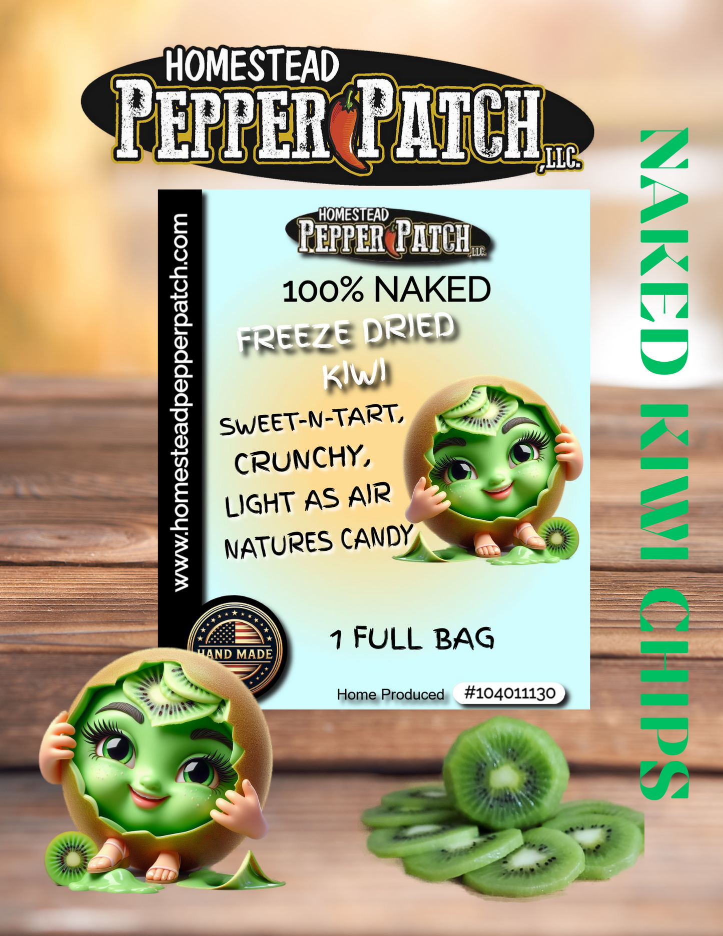 FREEZE DRIED NAKED KIWI CHIPS