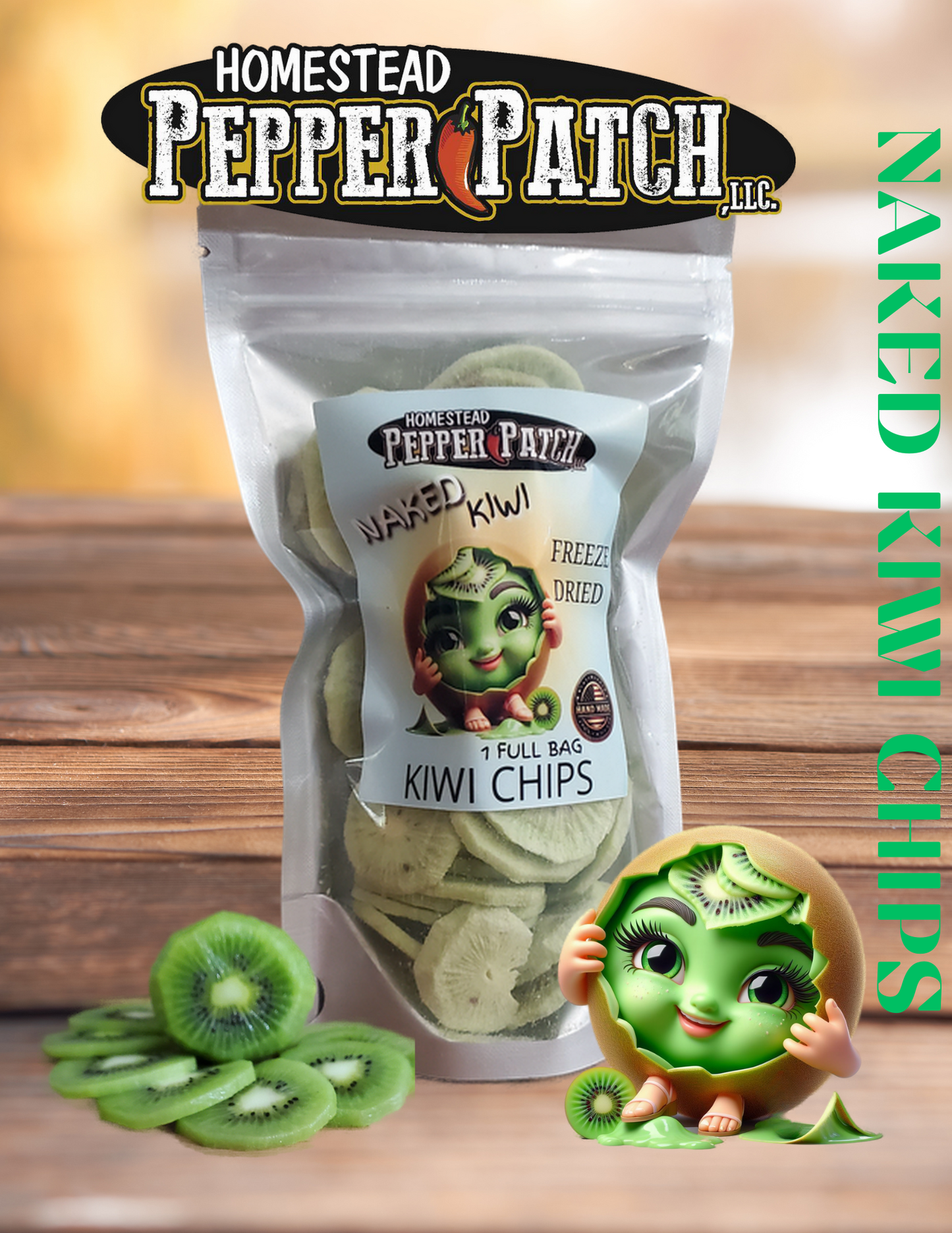 FREEZE DRIED NAKED KIWI CHIPS