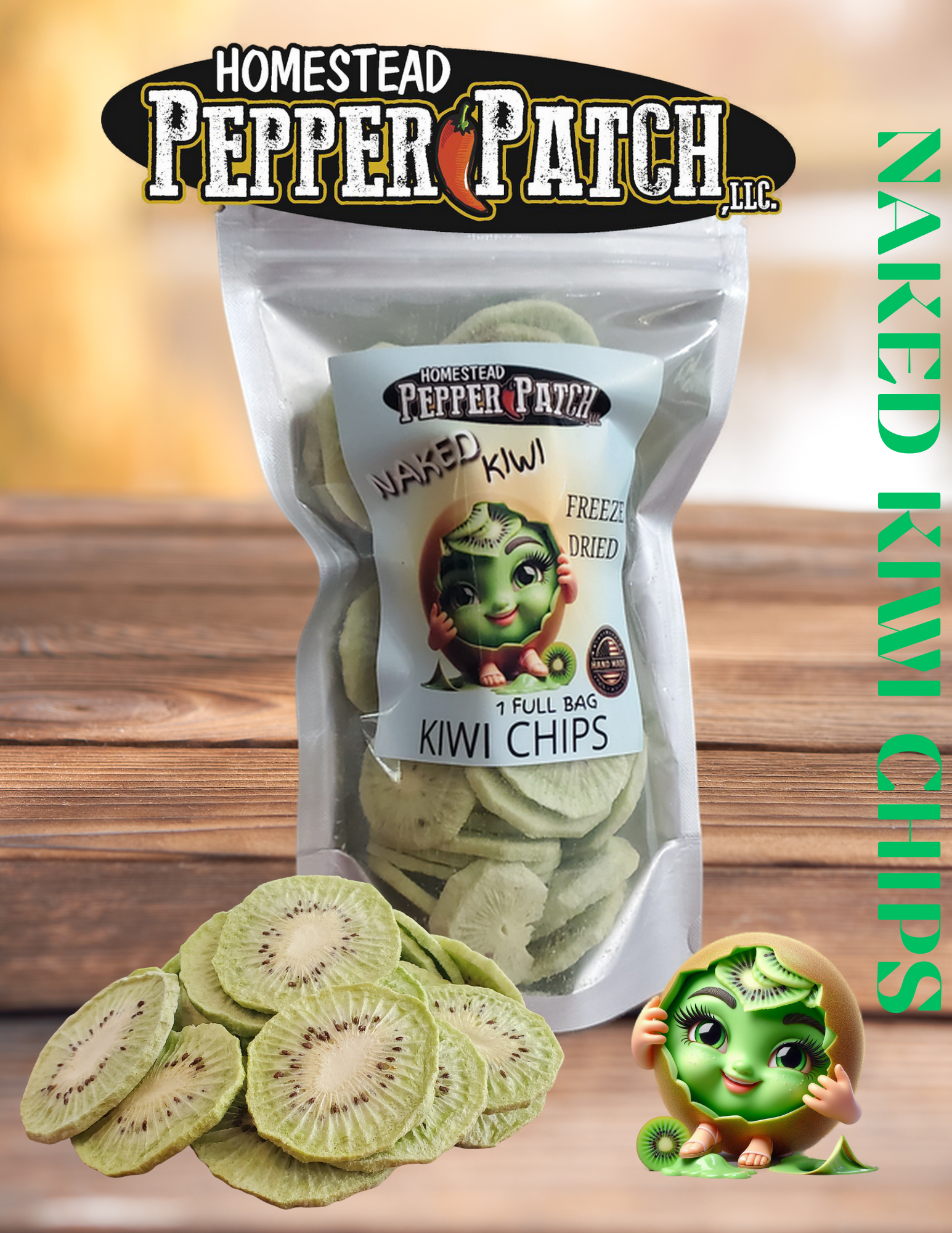 FREEZE DRIED NAKED KIWI CHIPS – Homestead Pepper Patch LLC