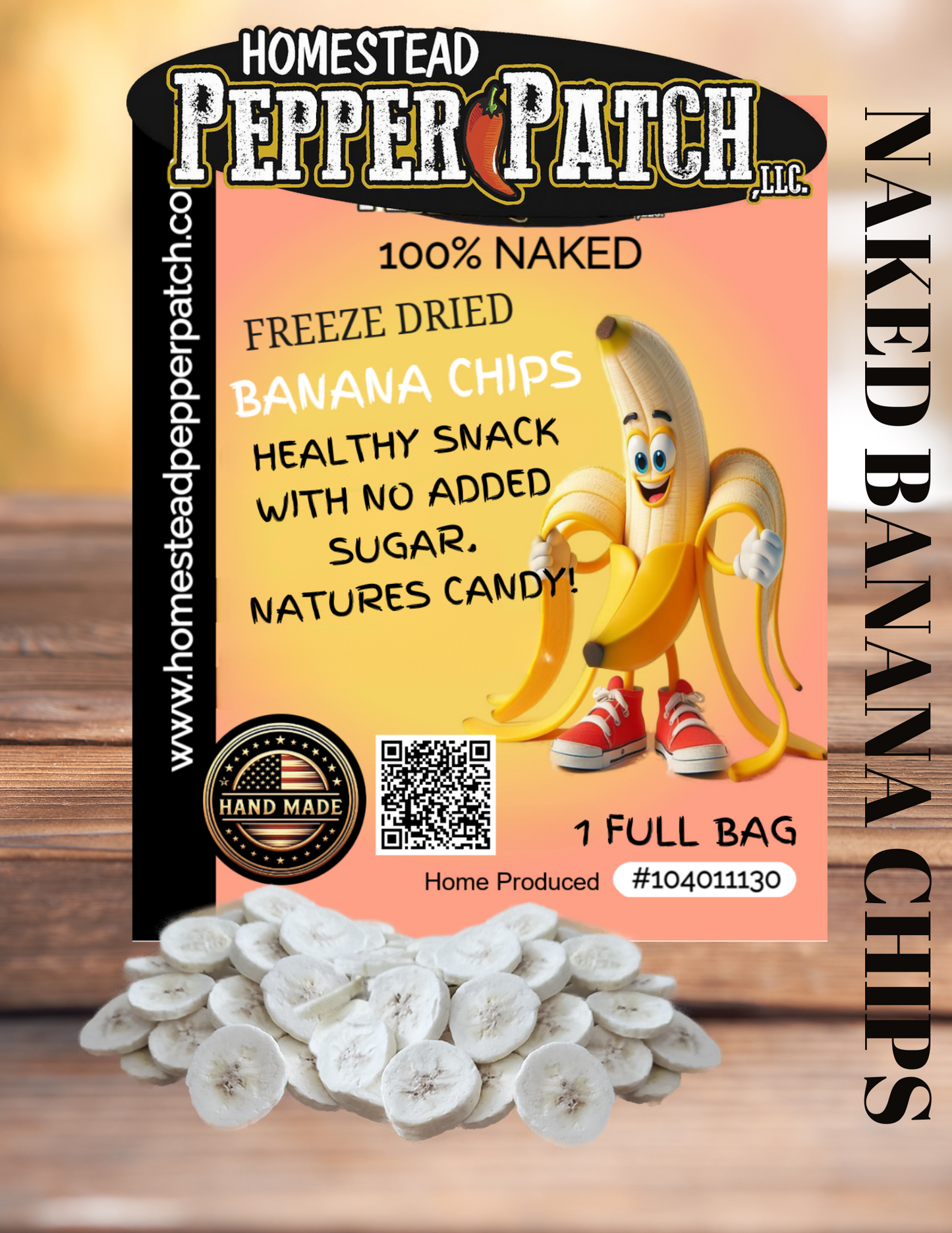 FREEZE DRIED NAKED BANANA CHIPS