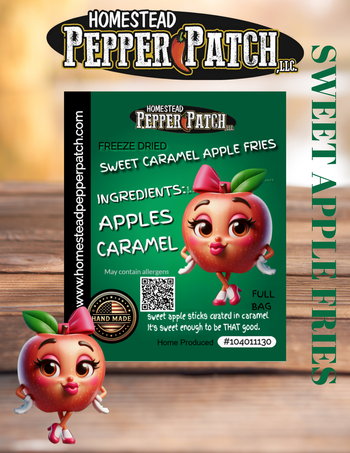 FREEZE DRIED SWEET CARAMEL APPLE FRIES