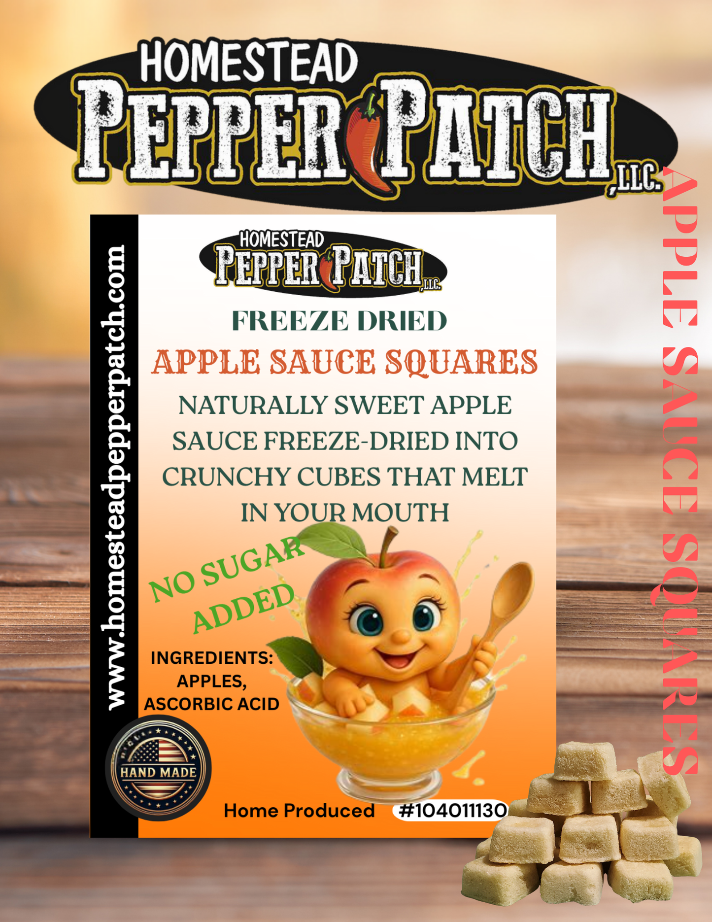 FREEZE DRIED APPLE SAUCE SQUARES