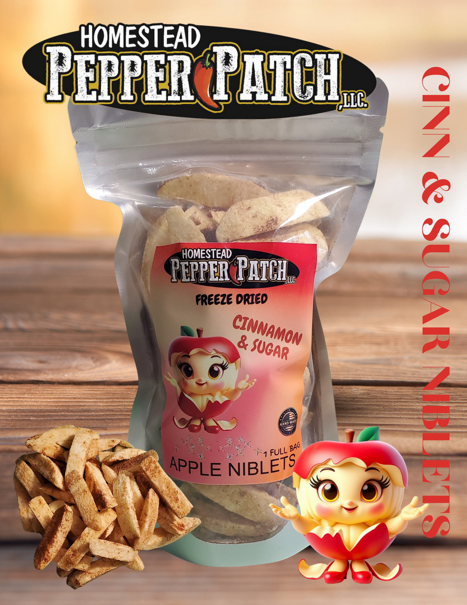 FREEZE DRIED CINNAMON & SUGAR APPLE NIBLETS – Homestead Pepper