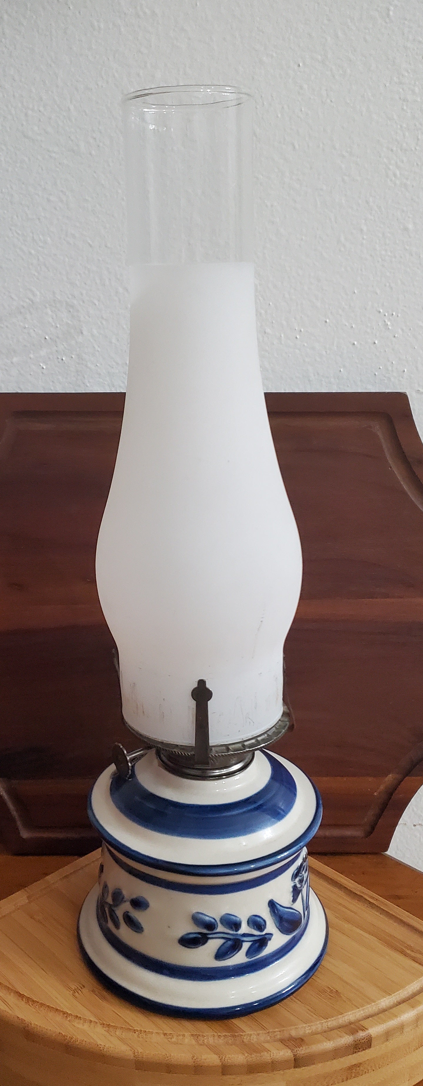 Lamplight Farm Stoneware Pottery Oil Lamp