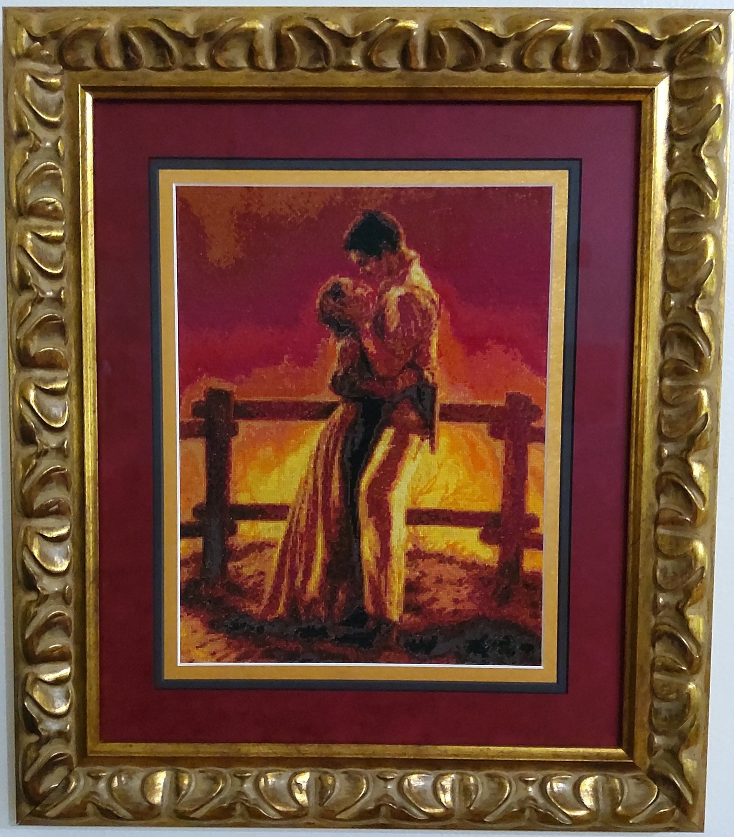 Gone With The Wind "Fiery Kiss" Cross Stitch FREE SHIPPING