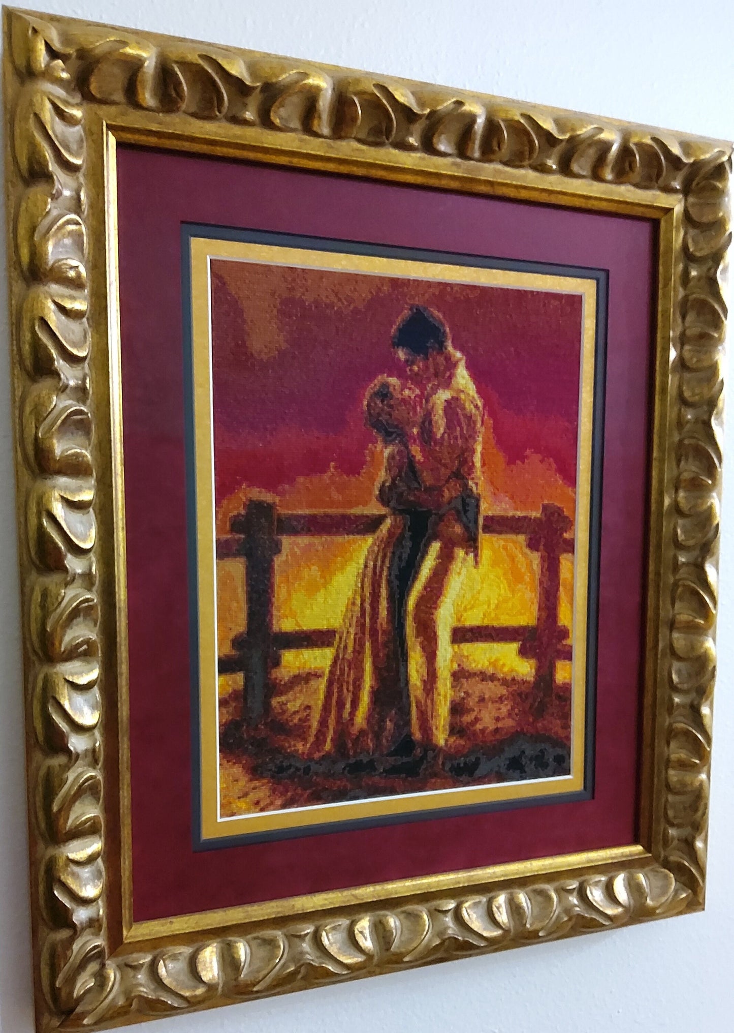 Gone With The Wind "Fiery Kiss" Cross Stitch FREE SHIPPING