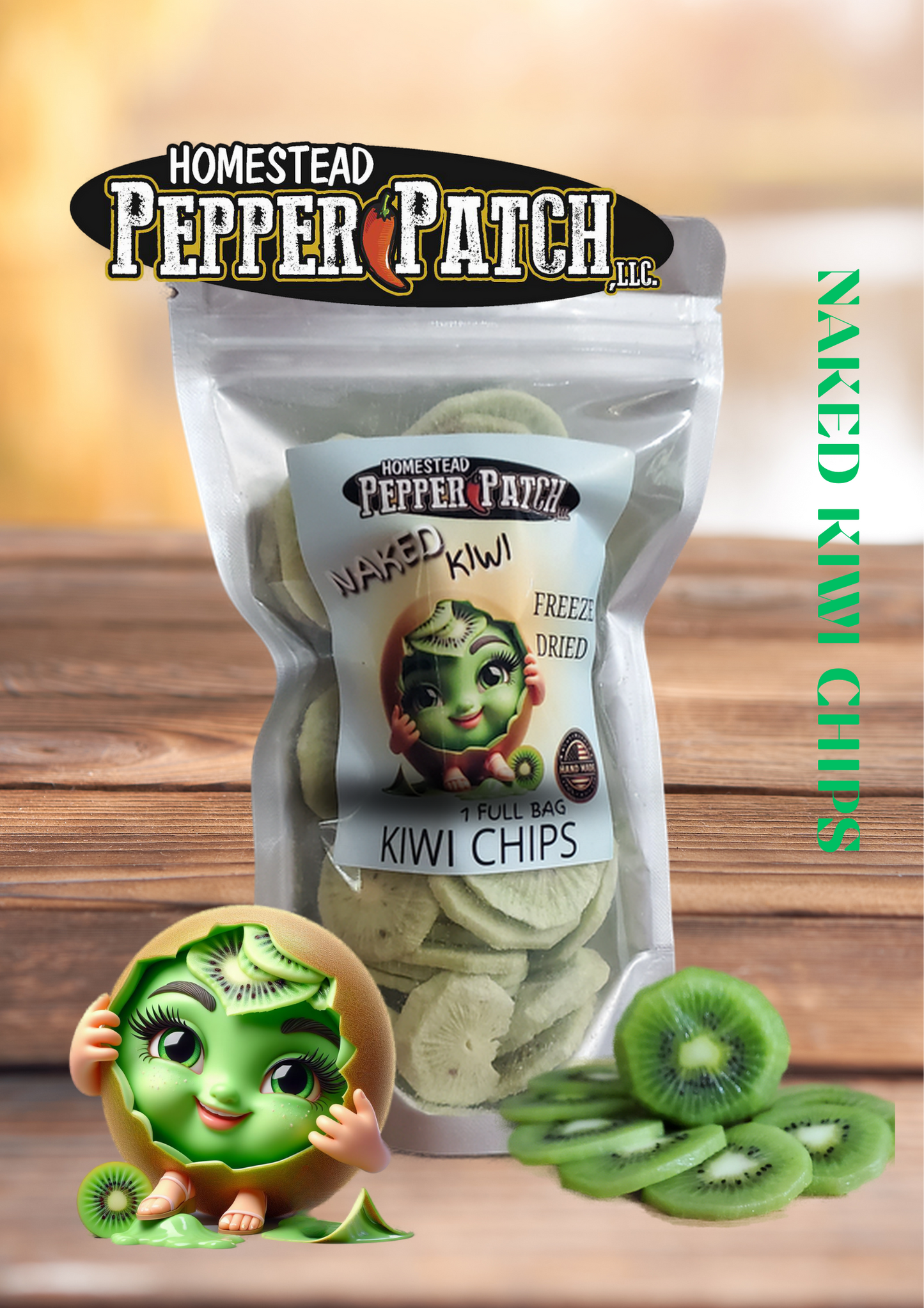 FREEZE DRIED NAKED KIWI CHIPS