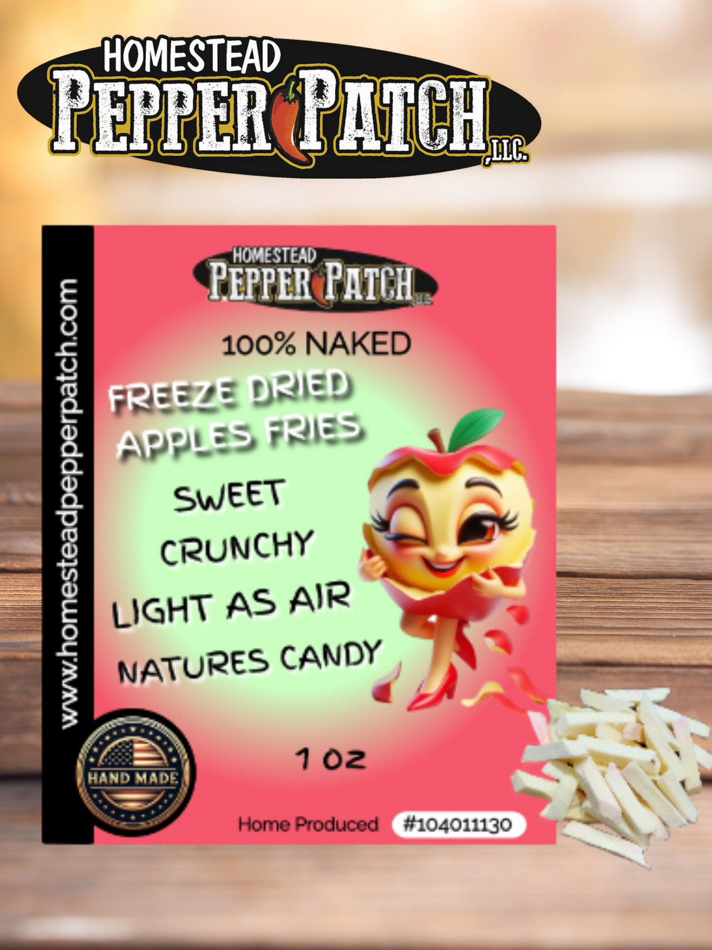 FREEZE DRIED NAKED APPLE FRIES 1 OZ