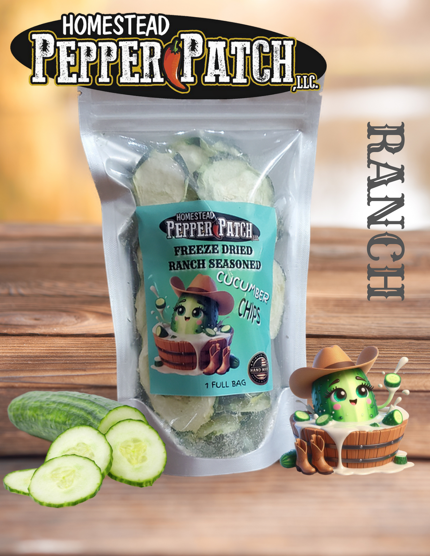 FREEZE DRIED RANCH CUCUMBER CHIPS