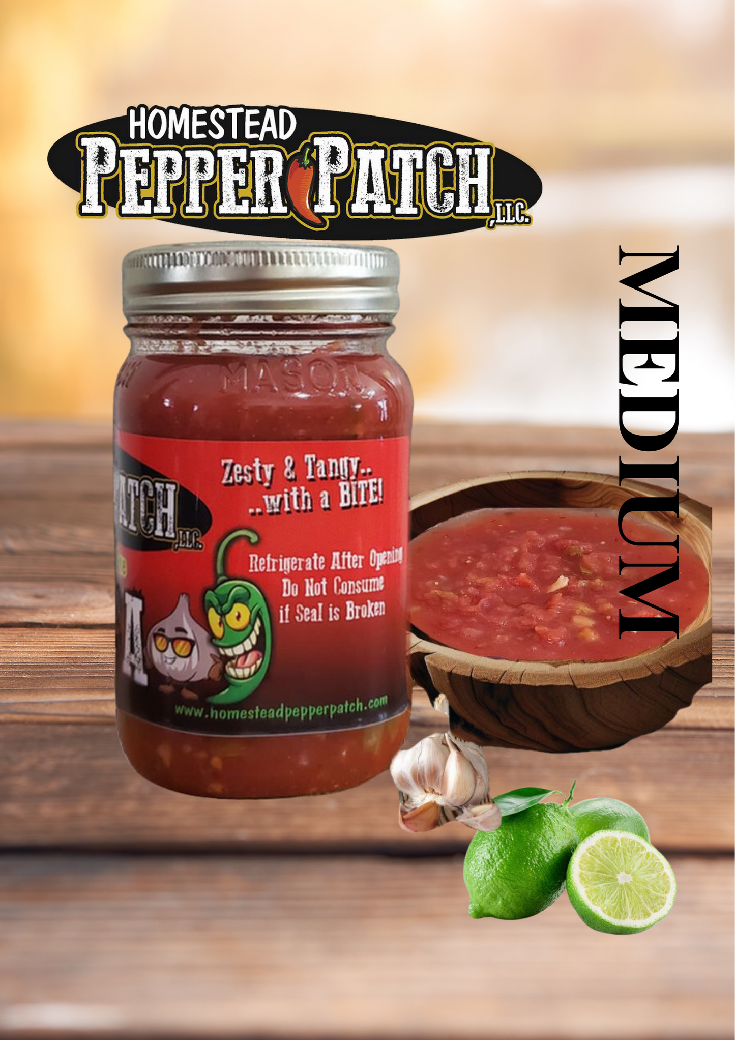 Garlic Lime Zesty SALSA (Medium)