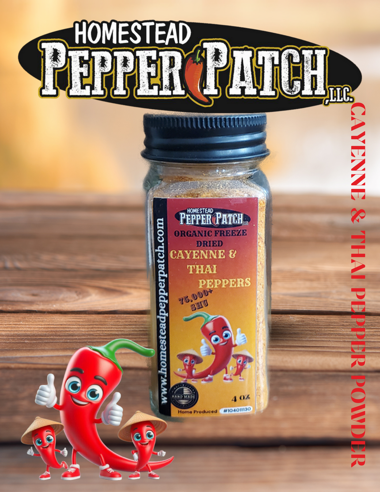 CAYENNE & THAI PEPPER POWDER (ORGANIC)