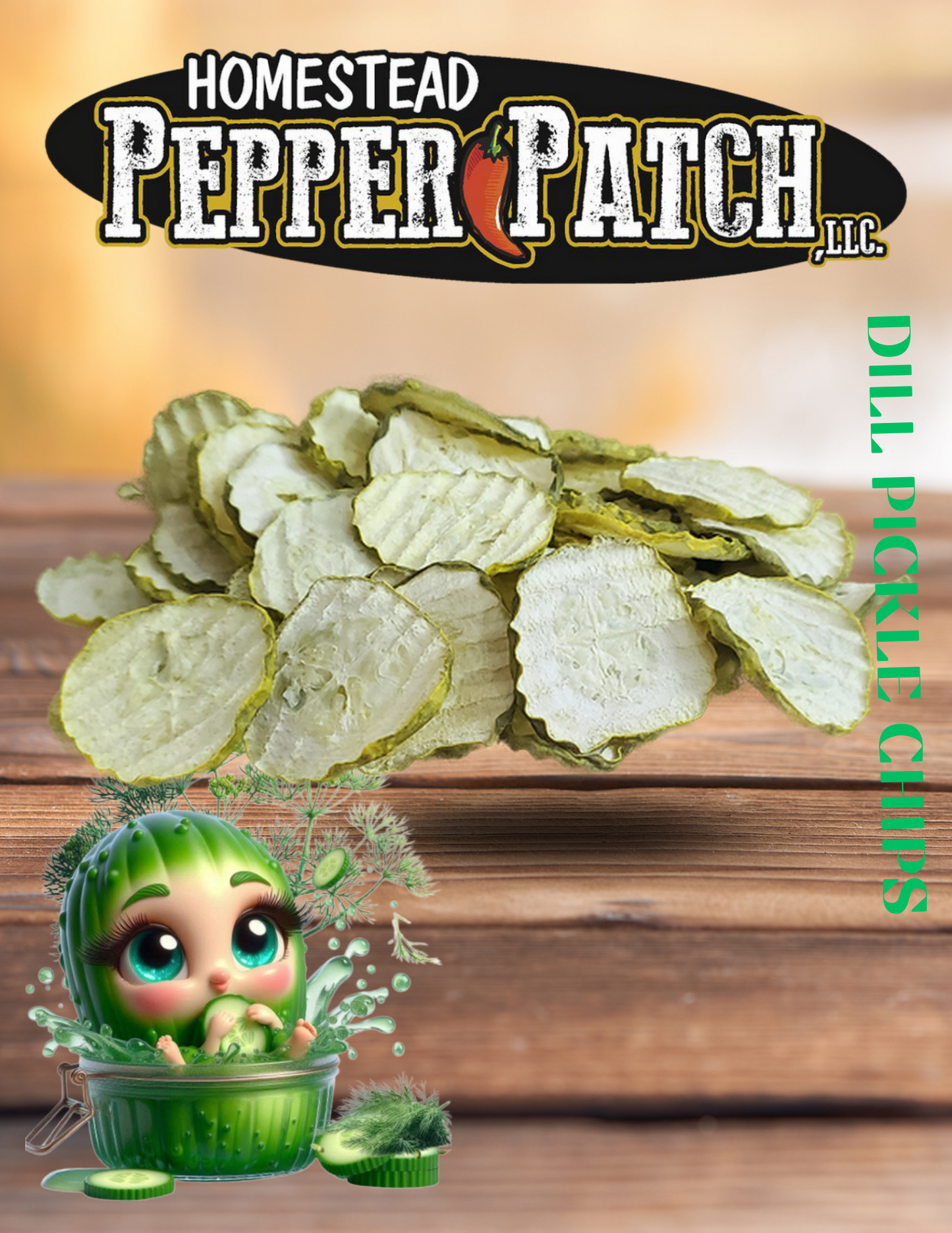 FREEZE DRIED DILL PICKLE CHIPS