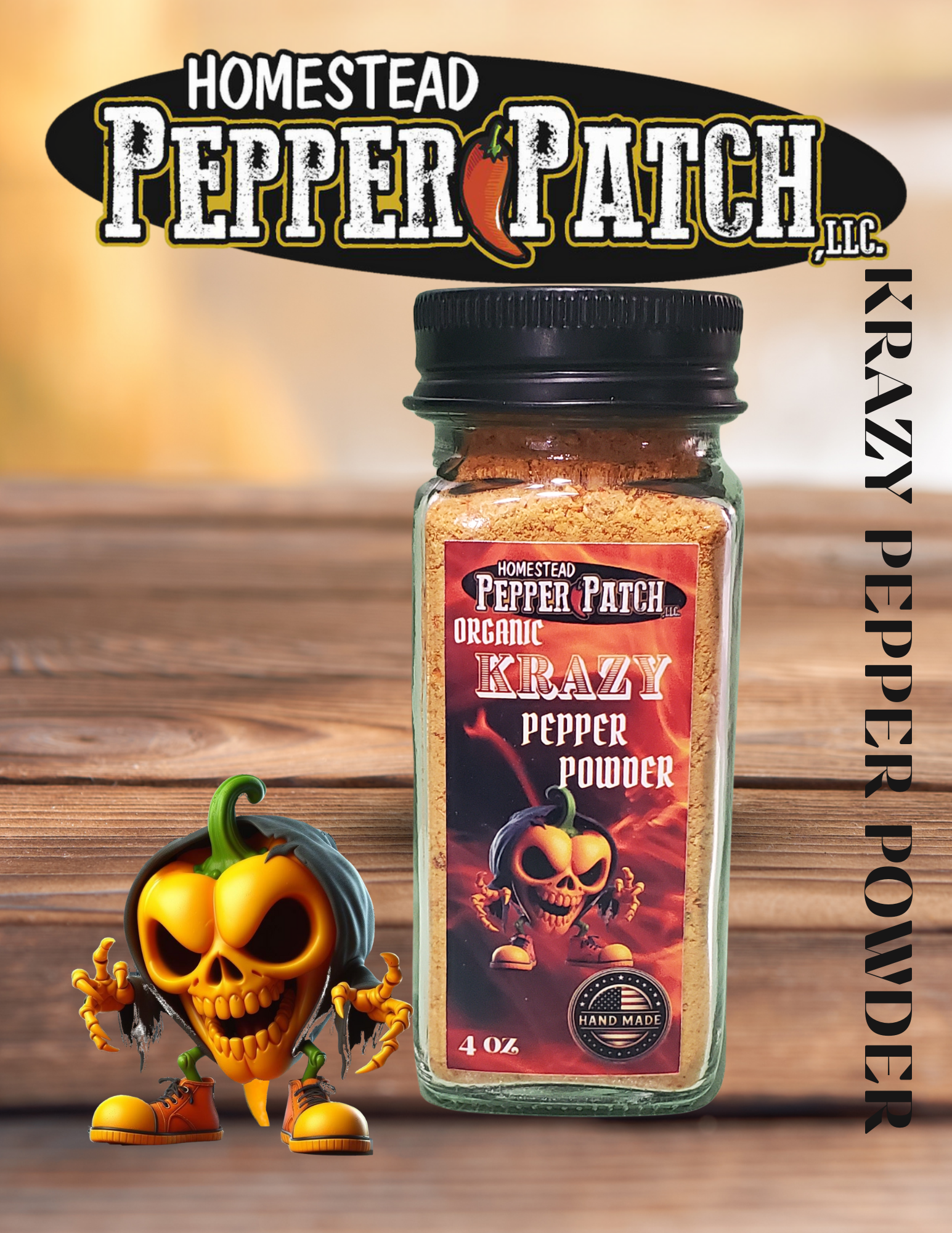 Powder Key Patch KRAZY PEPPER POWDER (ORGANIC) – Homestead Pepper Patch LLC