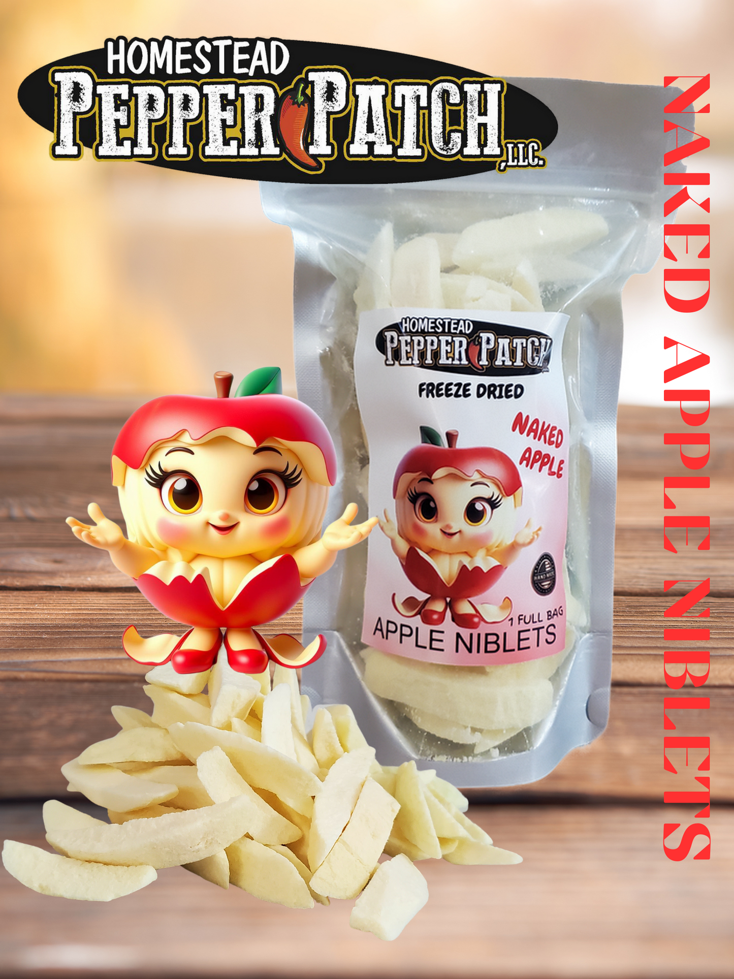 FREEZE DRIED NAKED APPLE NIBLETS