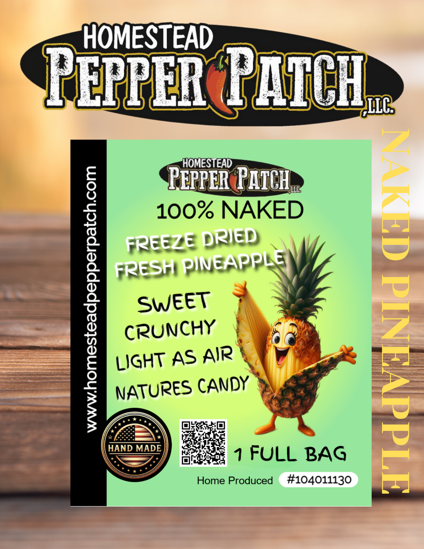 FREEZE DRIED NAKED PINEAPPLE