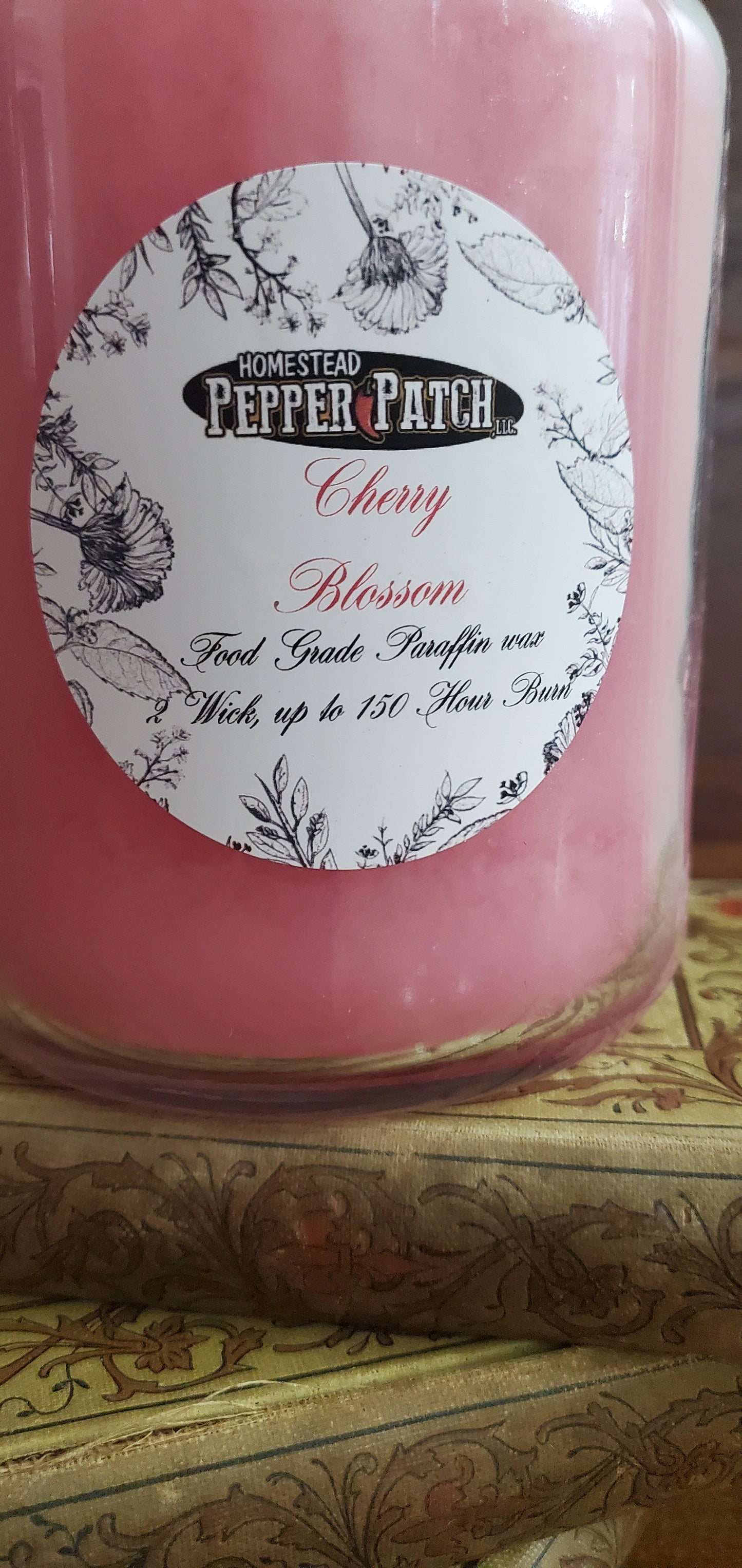 24oz. 2-Wick Cherry Blossum Country Candle