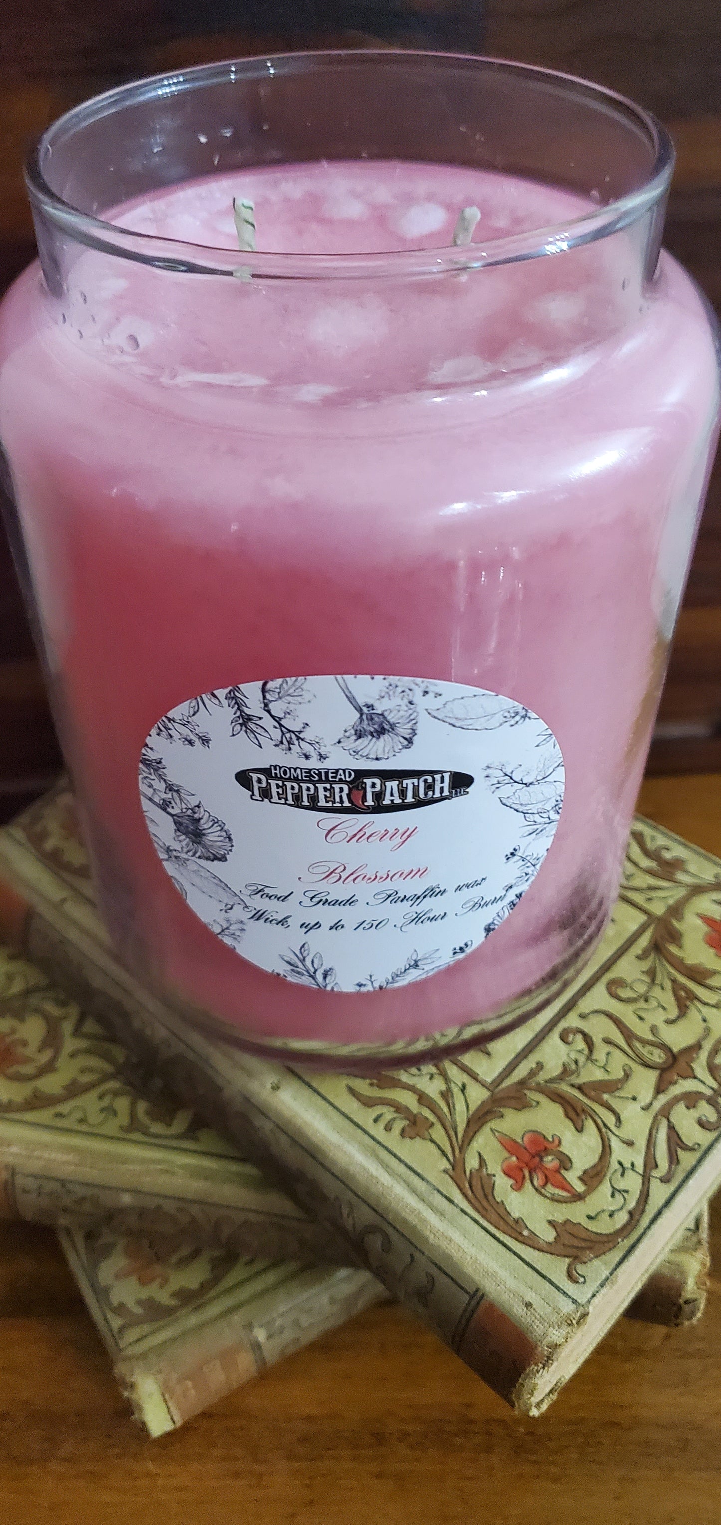 24oz. 2-Wick Cherry Blossum Country Candle