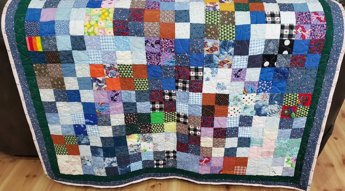 Handmade Lap Quilt 59"x59"