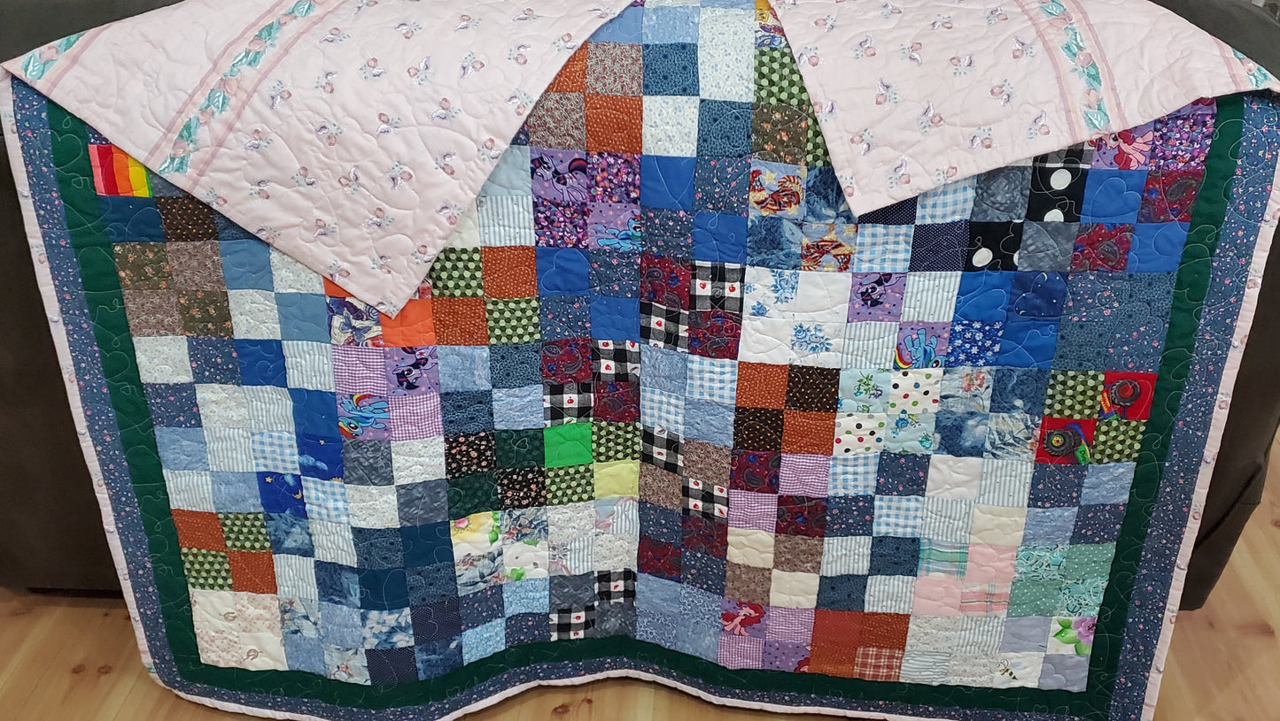 Handmade Lap Quilt 59"x59"