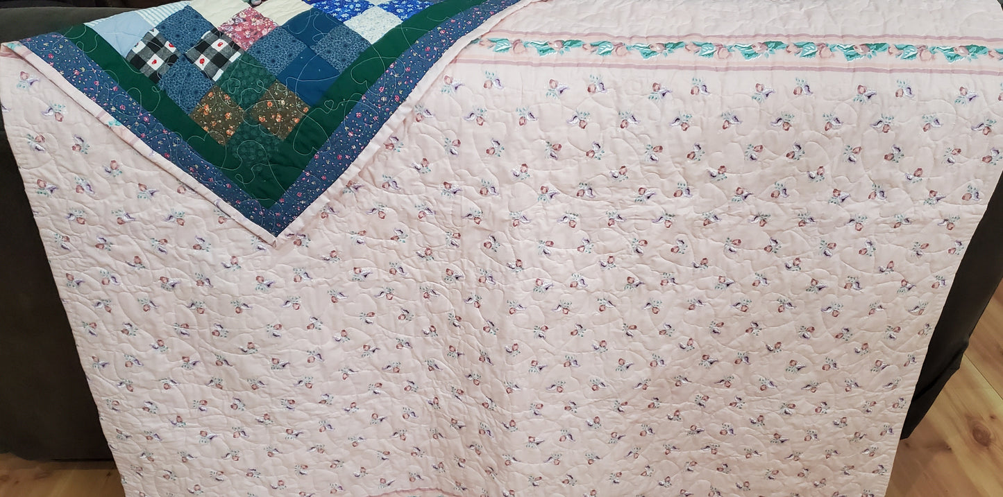 Handmade Lap Quilt 59"x59"