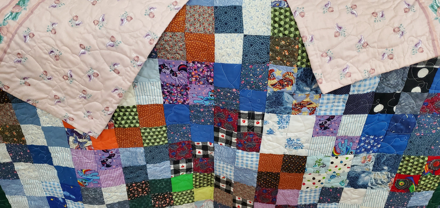 Handmade Lap Quilt 59"x59"